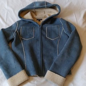 Vintage Bebe faux Suede and fleece jacket